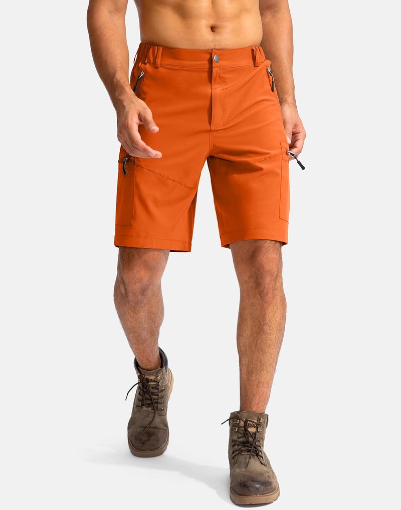 Men's Hiking Cargo Shorts - Lightweight Outdoor Shorts with 5 Zipper Pockets | 9"/7"/11" Sizes for Camping & Golf