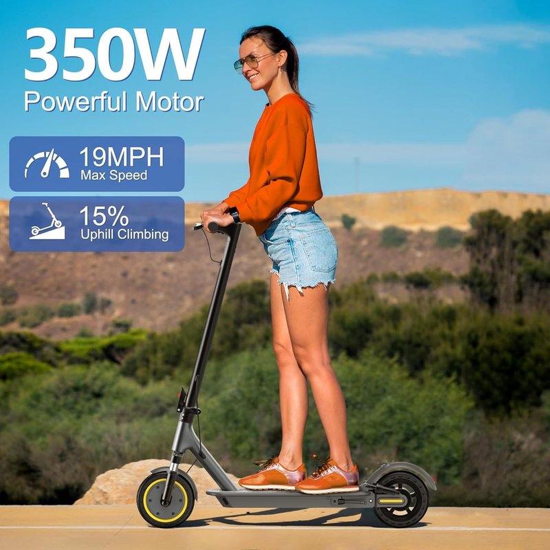 NAVIC Electric Scooter for Adults - Dual Suspension E-Scooter with 19/22 MPH Speed | 8.5”/10" Tires, APP Control