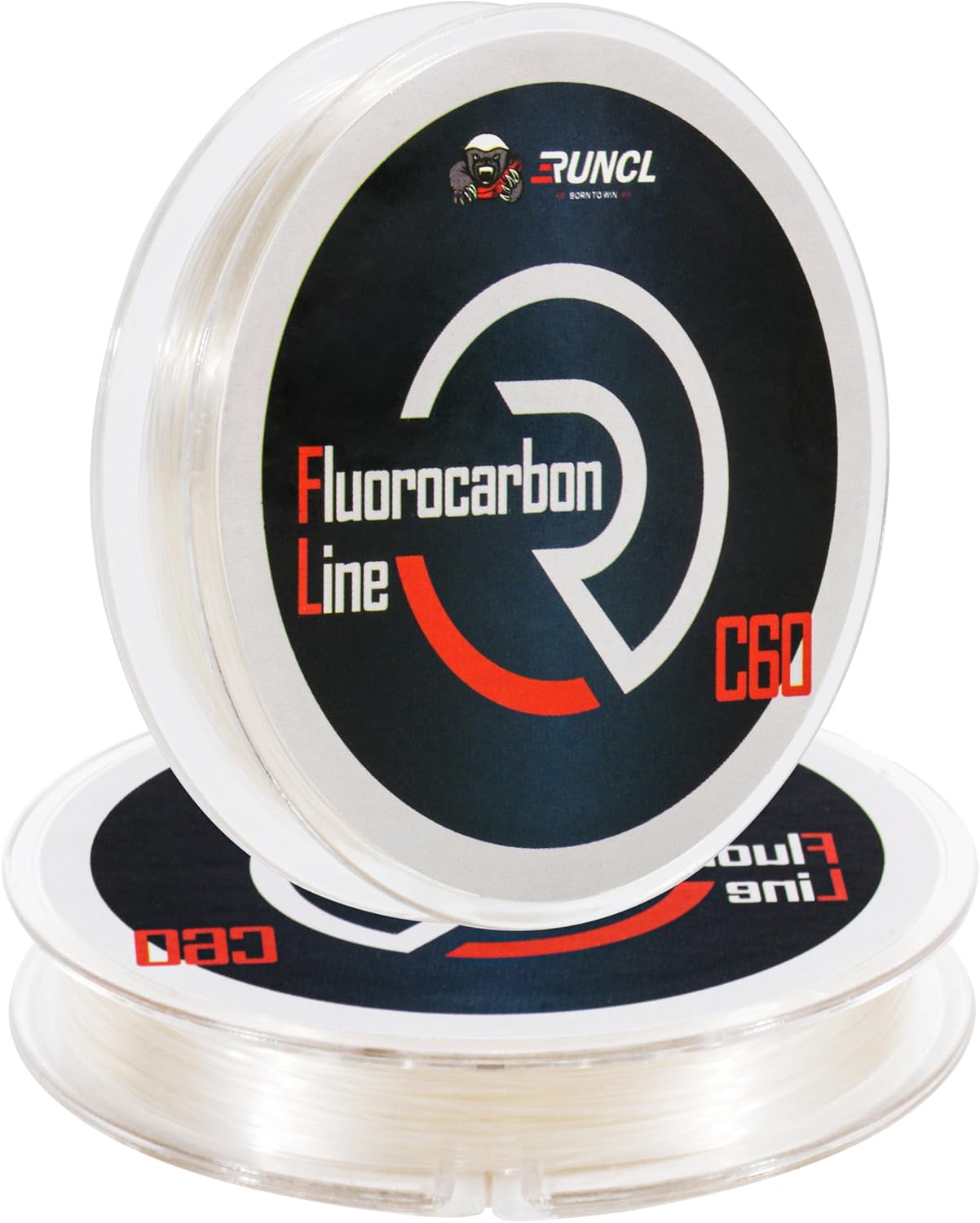 RUNCL Fluorocarbon Fishing Line - 100% Pure, High Strength, Virtually Invisible | 4-50lb, 50-150yds