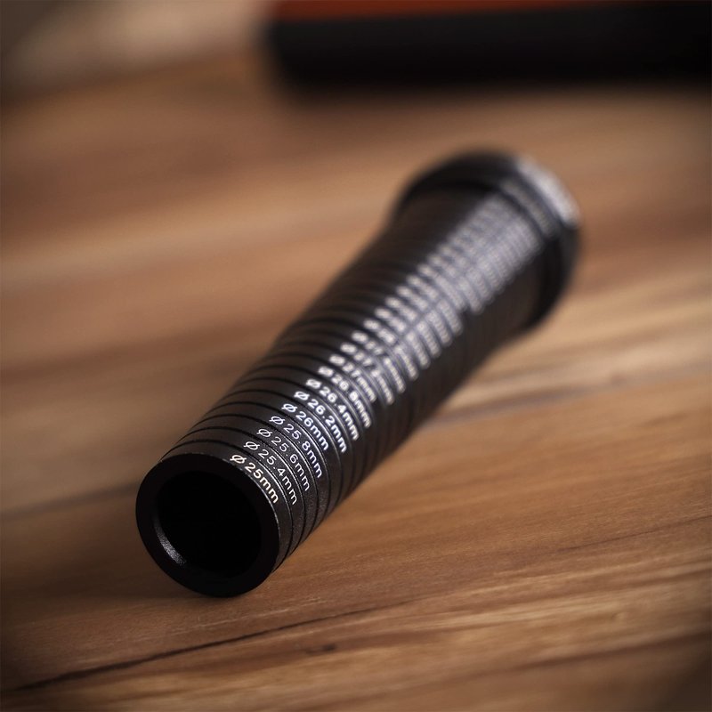 BIKEHAND Bike Bicycle Aluminum Seat Tube Seatpost Size - Measurement Sizing Gauge - Quick Measuring Sizer Tool - 25mm to 34.9mm
