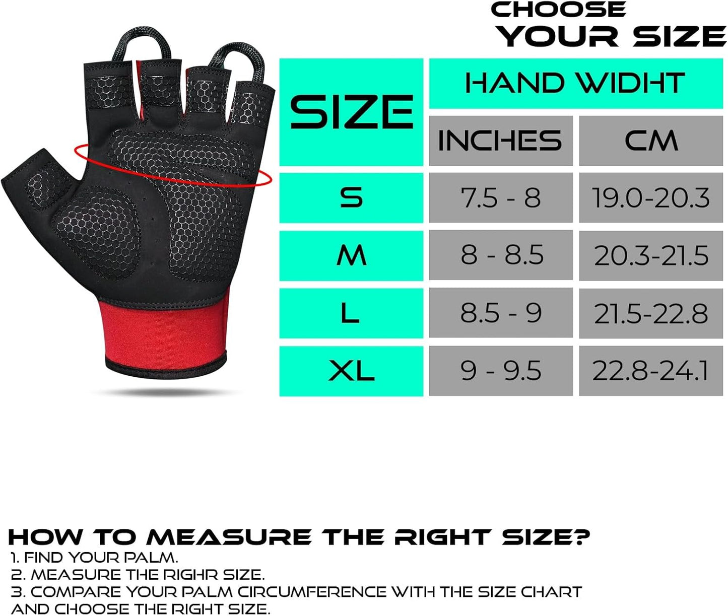BEAST RAGE Workout Gloves - Durable Half Finger Gym Gloves for Weightlifting & Cycling | Anti-Slip Grip, Unisex