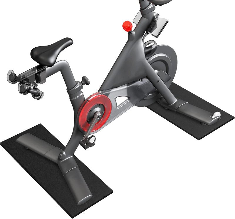 Double Mat for Peloton Bike & Concept 2 Rowing Machine - 6mm Thick, Protects Hardwood Floors | Home Gym Accessory