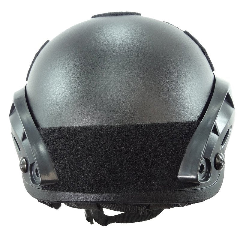 OneTigris Tactical Helmet MICH 2001 - Helmet with Adjustable Chin Strap, Night Vision Mount and Side Rails (Black)