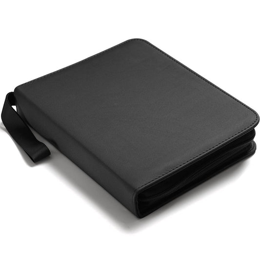 Card Binder for Toploaders,Portable 4 Pockets Trading Card Holder Albums for Sports, Trading, and Gaming Cards Black