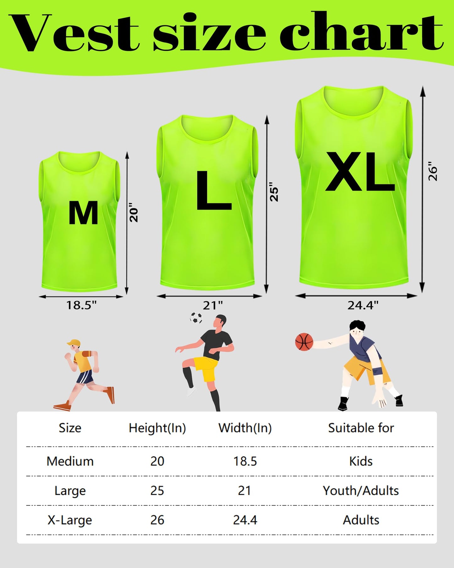 PULUOMASI 1/6/12/24/48 PCS Custom Pinnies Youth with Logo for Team Sports