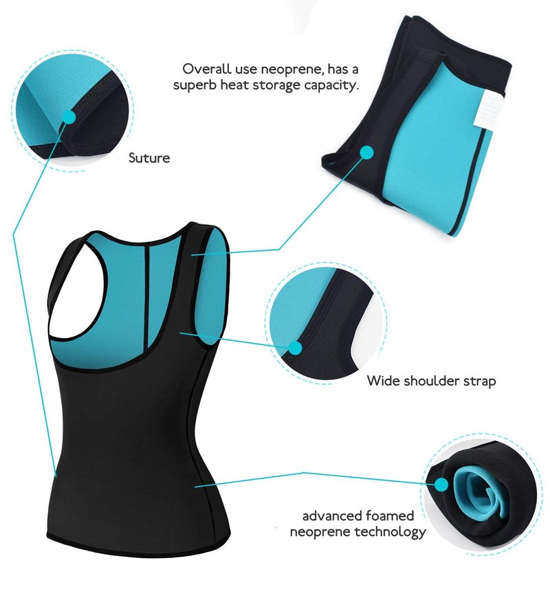 DoLoveY Women Neoprene Sauna Vest Waist Trainer Hot Sweat Slim Corset Body Shaper Workout Tank Top