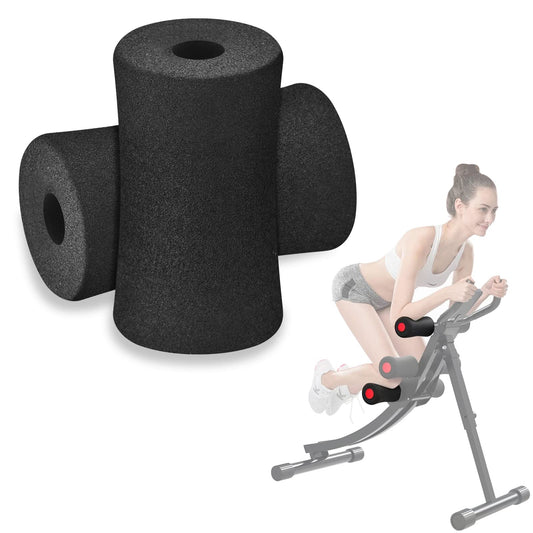 XonyiCos Foam Foot Pads Rollers Set of a Pair，Machine Tube Leg Foam Roller pad Replacement，Leg Extension for Weight Bench for Inversion Table，Weight Bench and Exercise Machines Equipments