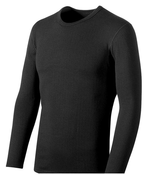 Men's Big & Tall USA Classic Design Fleeced Underwear Performance Thermal Top (Black, 5XL)