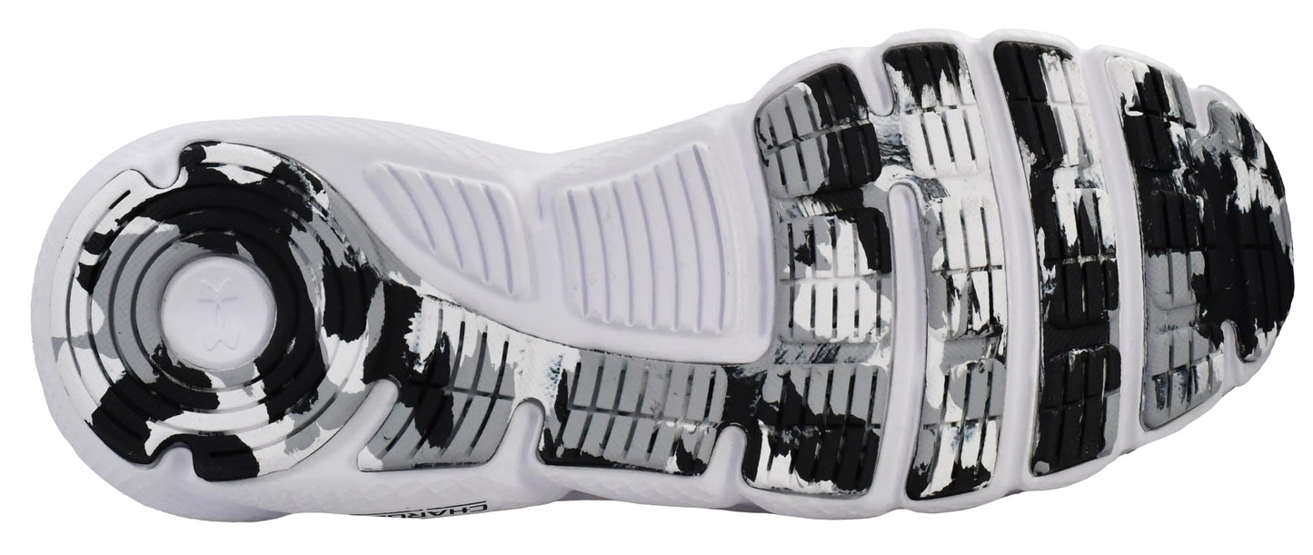 Under Armour Mens Charged Assert 9 Marble Running Shoe, White(101)/Black, 12 US