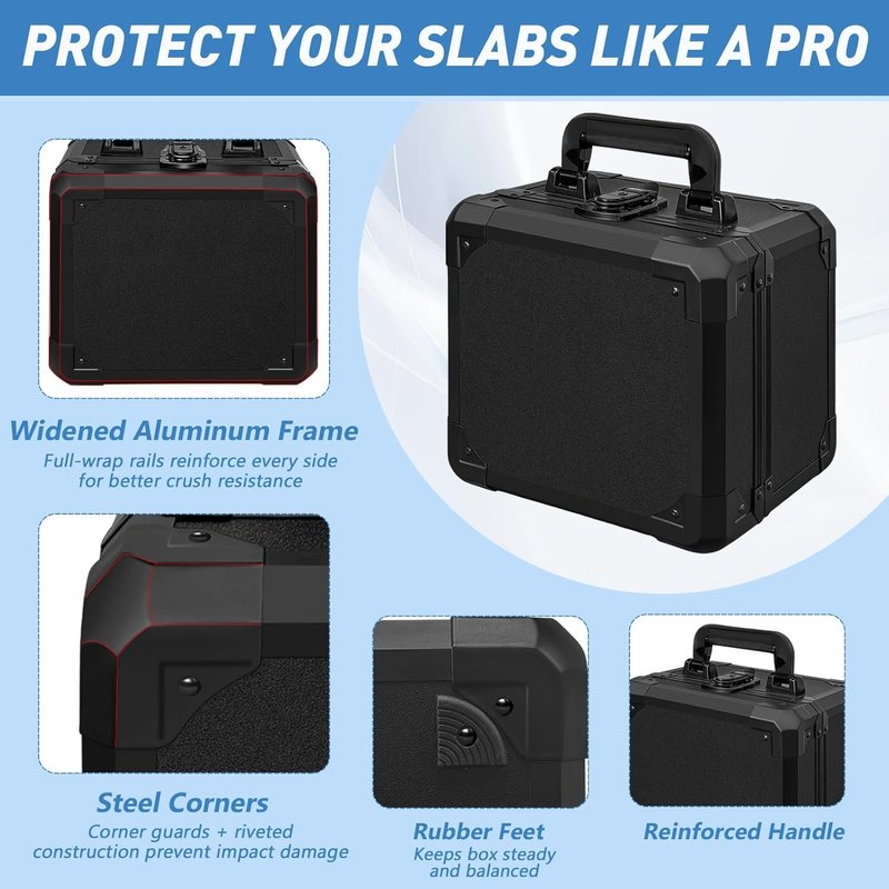 ICIMBI Graded Card Storage Box - PSA Slab Case for Sports Cards | Fits PSA, CSG, BGS