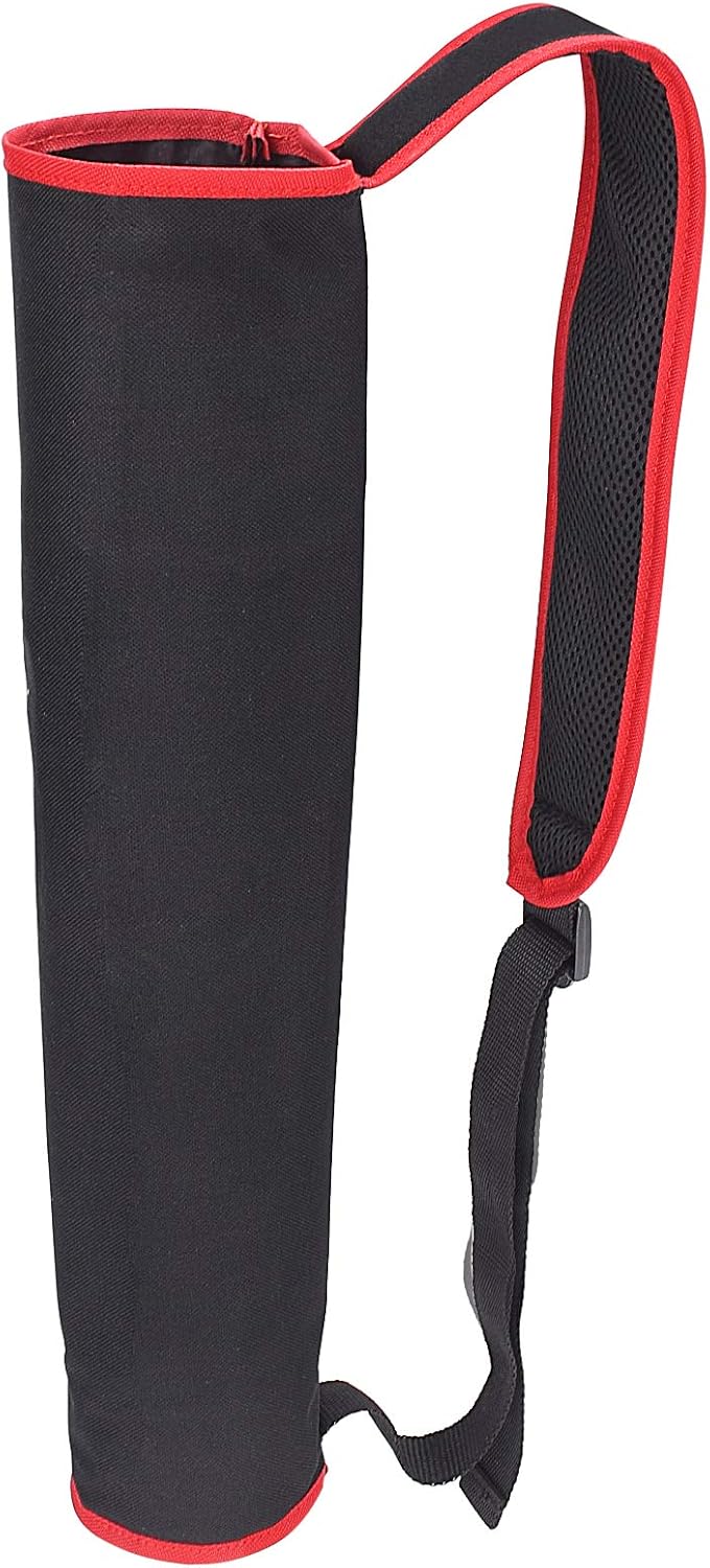 Archery Hip and Back Quiver for Arrows - Adjustable Black Arrow Holder with Padded Strap | Ideal for Kids & Adults