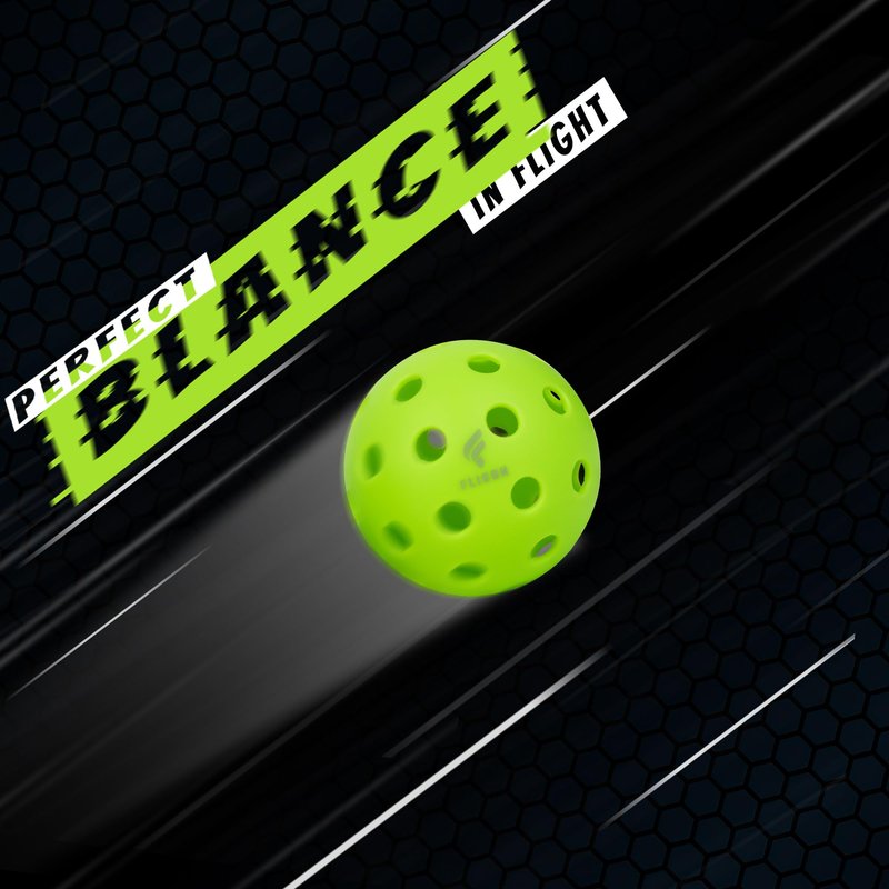 Gustamucho Fligon Pickleball Balls, 12-Pack, Pickleball Balls 40-Hole Outdoor Design, High Bounce, True Flight & Durability for All Skill Levels（Green）