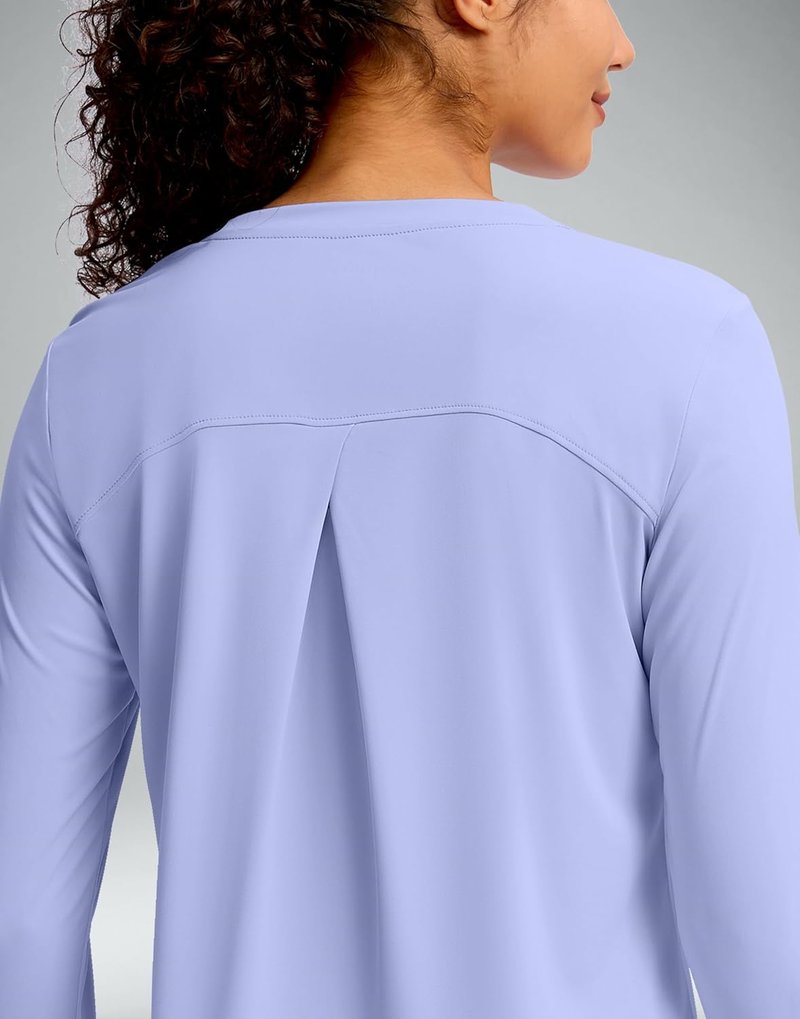UPF 50+ Women's Sun Protection Shirt - Lightweight Long Sleeve Rash Guard for Hiking & Workouts