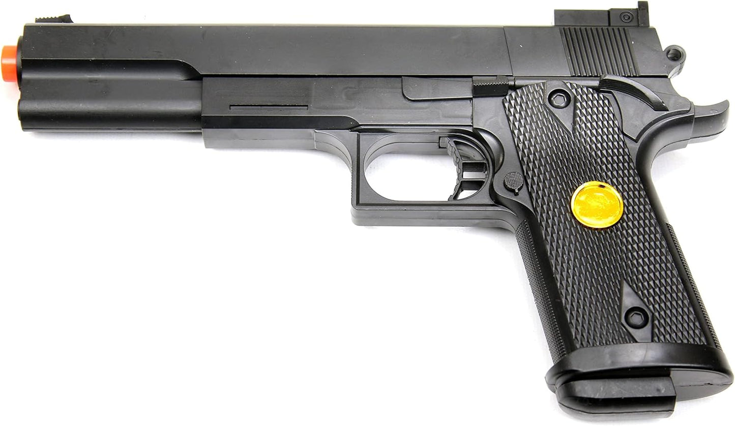 BBTac 1911 Dual Spring Airsoft Pistols - 2-Pack High Performance 260 FPS Handguns | Spring Powered for Target Shooting & Tactical Play
