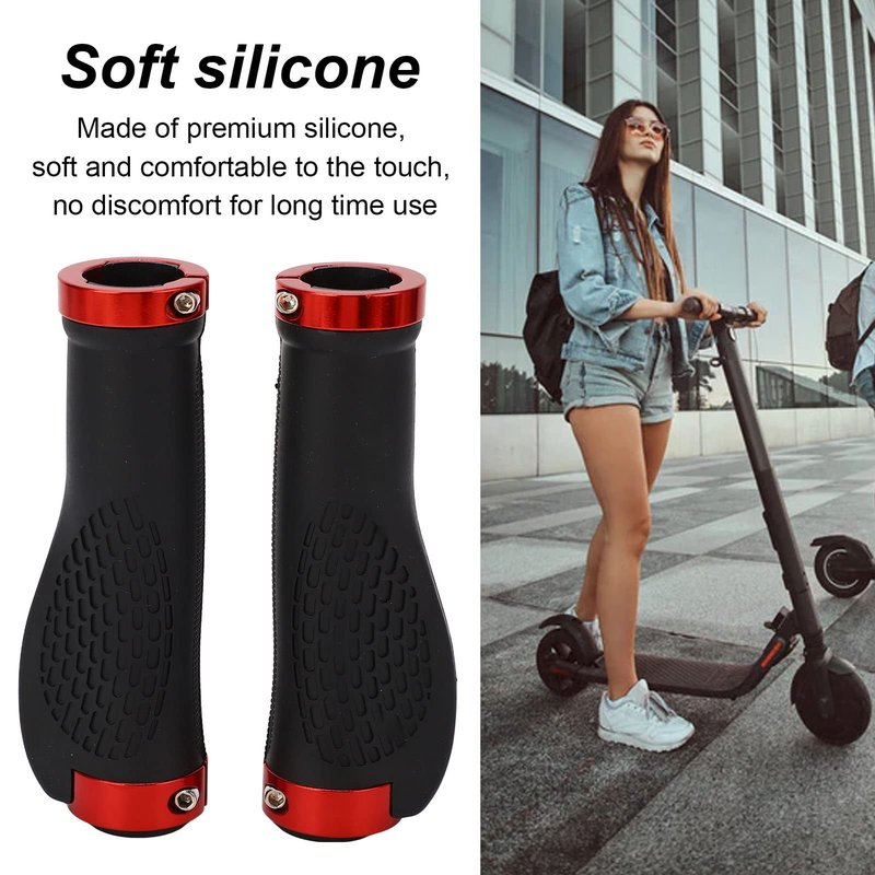 Haofy Electric Scooter Handle Bar Cover, Soft Silicone, Anti Slip, Ergonomic Design, Red/60x45cm/23.6x17.7in