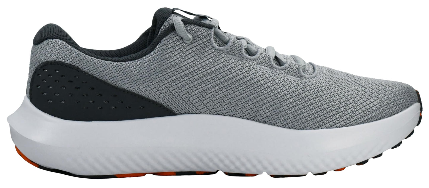 Under Armour Men's Charged Surge 4 Sneaker, Mod Gray/Castlerock/Team Orange, 13