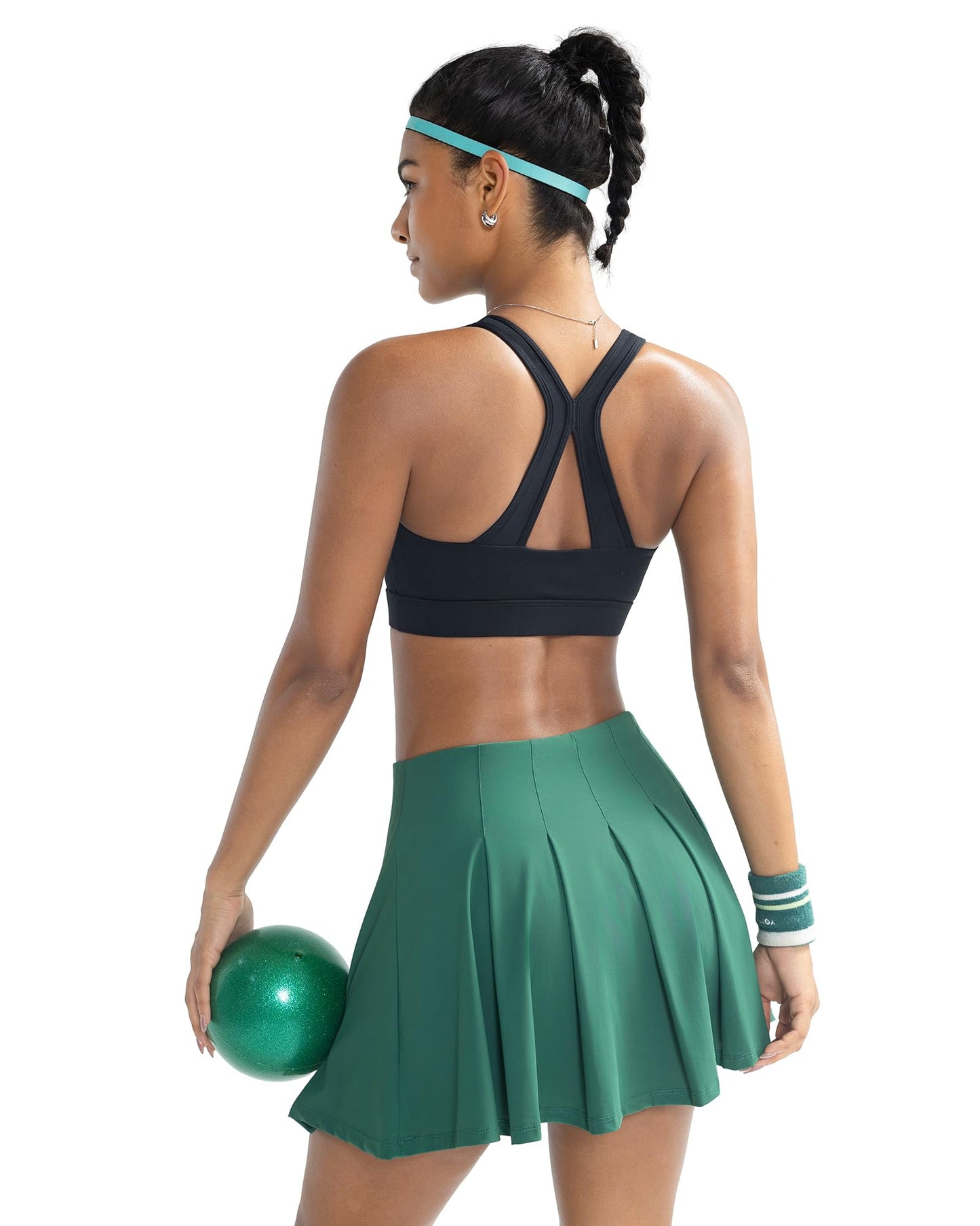 RUNNING GIRL Sports Bras for Women High Support,High Impact V Neck Molded Cup Black Sports Bra Running Workout Bra with Sewn in Pads(WX3160_Black_XL)
