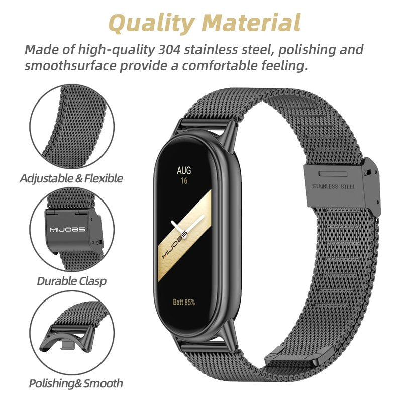 MIJOBS Strap for Xiaomi Mi Band 10/9/8 Breathable Replacement Strap for Mi Fit Band 9 SmartWatch Straps Wristband Bracelet for Women Men