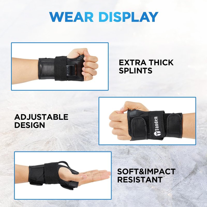 Tanden Wrist Guards for Skating Protective Gear Adult and Kids Wrist Guards for Roller Skating Snowboarding Ski Skateboard