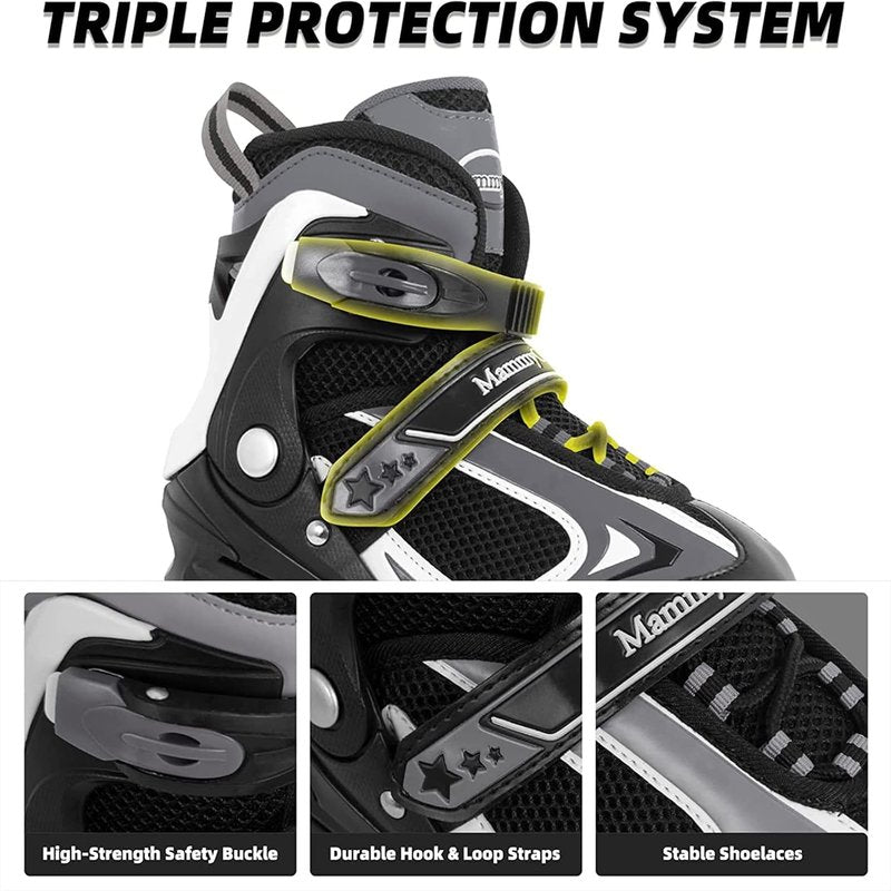 Adjustable Inline Skates for Kids - Light-Up Wheels | Ages 4-16