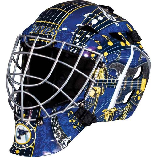 Franklin Sports St. Louis Blues NHL Hockey Goalie Face Mask - Goalie Mask for Kids Street Hockey - Youth NHL Team Street Hockey Masks