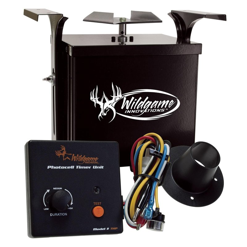 WILDGAME INNOVATIONS Trophy Hunter 6V Photocell Feeder Kit | Durable Weather-Resistant Power Control Unit & Photocell Timer with Dawn and Dusk Feed Times
