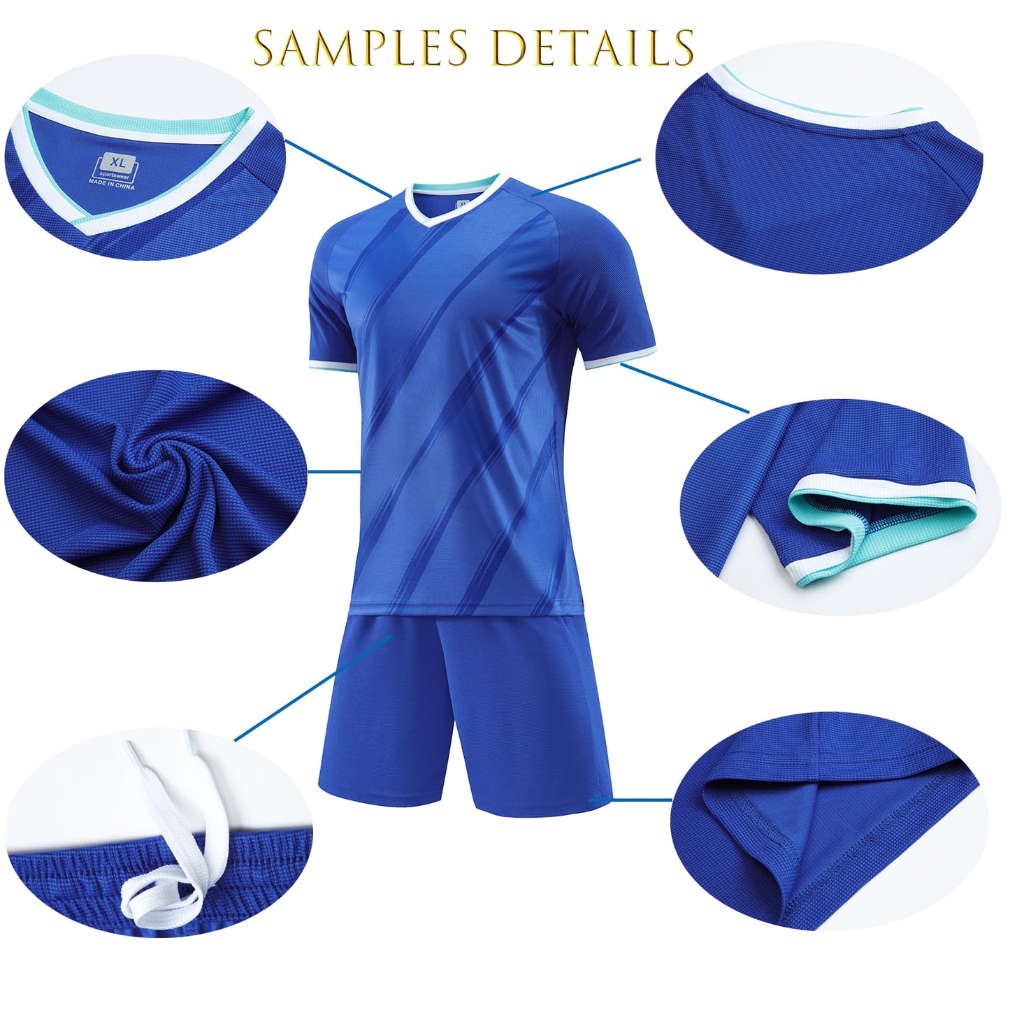 Custom Soccer Jersey Kids Adults Personalized Soccer Uniform with Team Name Number Logo White