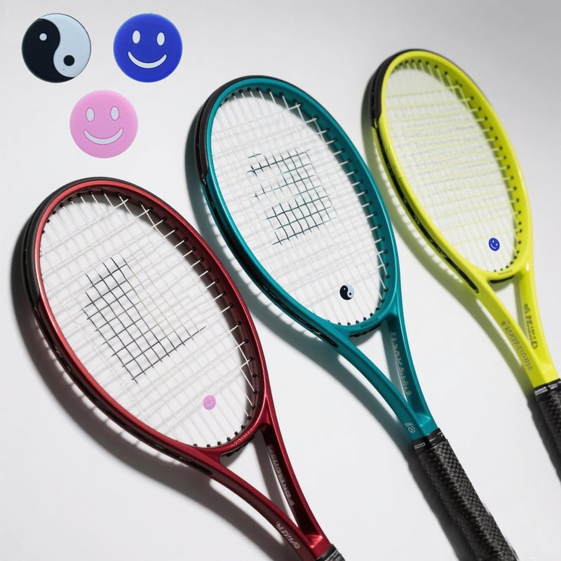 QKNUJAS 12PCS Tennis Vibration Racquet Dampeners with 6 Colors,Racket String Shock Absorber, Silicone Dampener Tennis Racquets,Cute Tennis Supplies