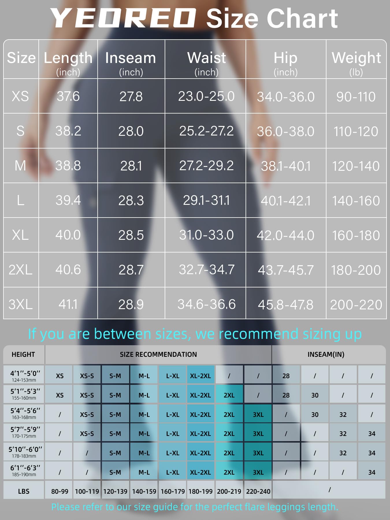 YEOREO CoreFlex Women Workout Flare Leggings with Pockets Scrunch Cargo Gym Yoga Leggings Blue Navy M