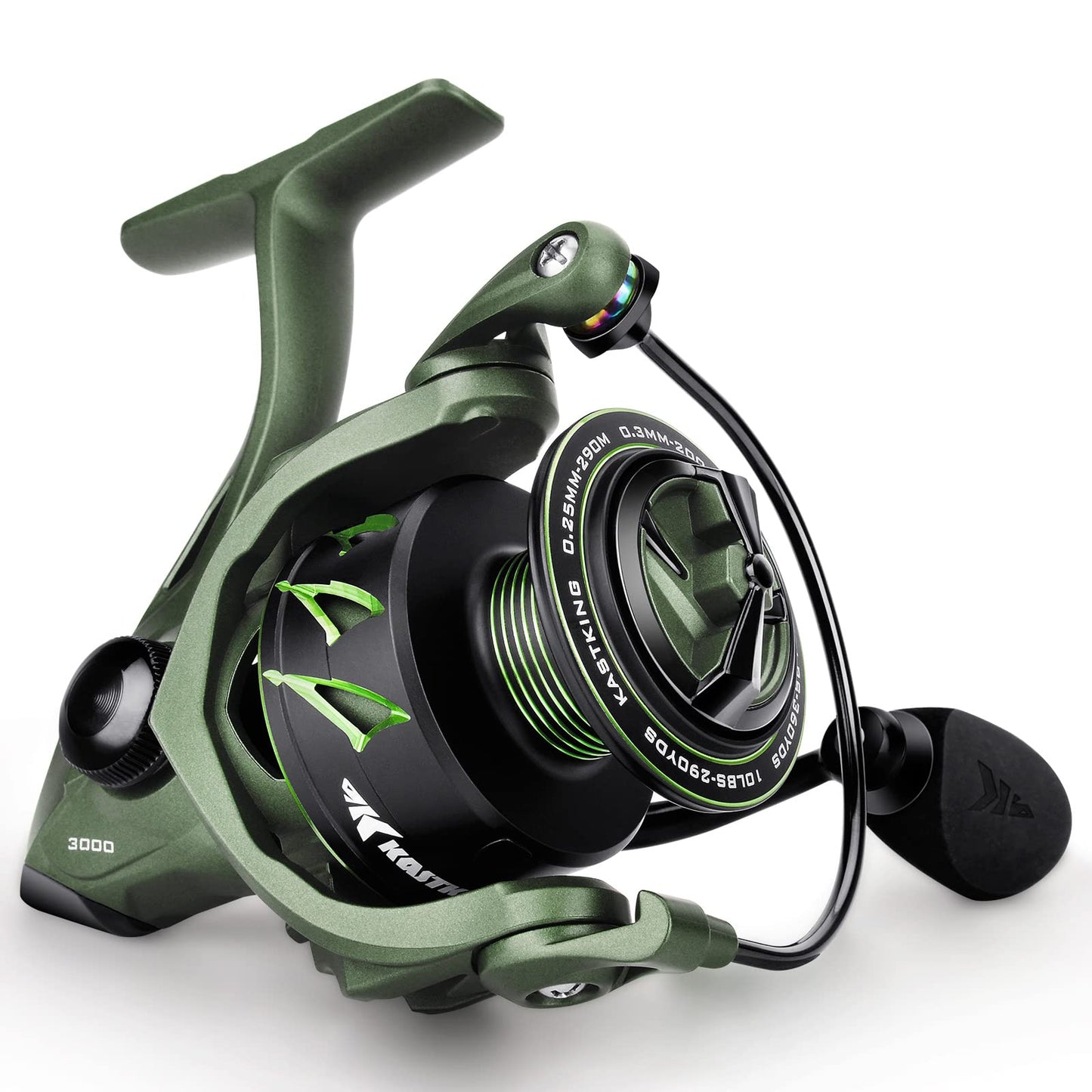 KastKing Spartacus II Spinning Reel – Sealed Carbon Fiber 22LBs Max Drag – 7+1 Stainless BB for Saltwater&Freshwater – 5.2:1 Gear Ratio – Size 500&1000 Perfect for Ice Fishing