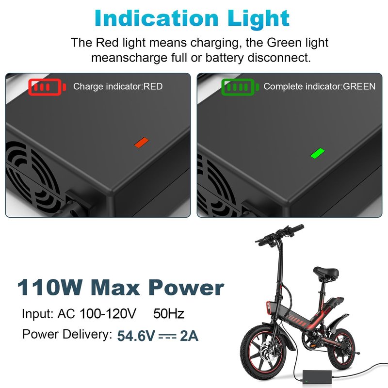 Fancy Buying 7-in-1 Universal 54.6V 2A ebike Charger for 48v Fast and Safe Charging of 13S Li-ion Battery