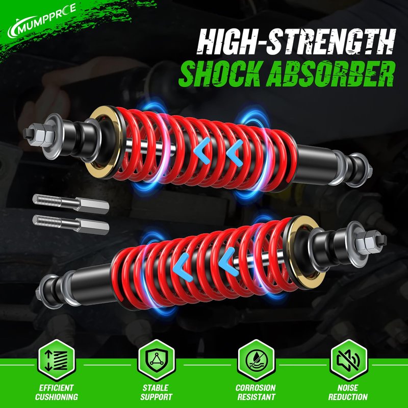 MUMPPRCE EZGO Golf Cart Heavy Duty Coil Spring Shock Absorber for TXT/Medalist 1994-UP Gas or Electric Models, EZGO TXT Front and Rear Shock Absorber, Replaces OEM# 70928-G01, 76418-G01, 70630-G01