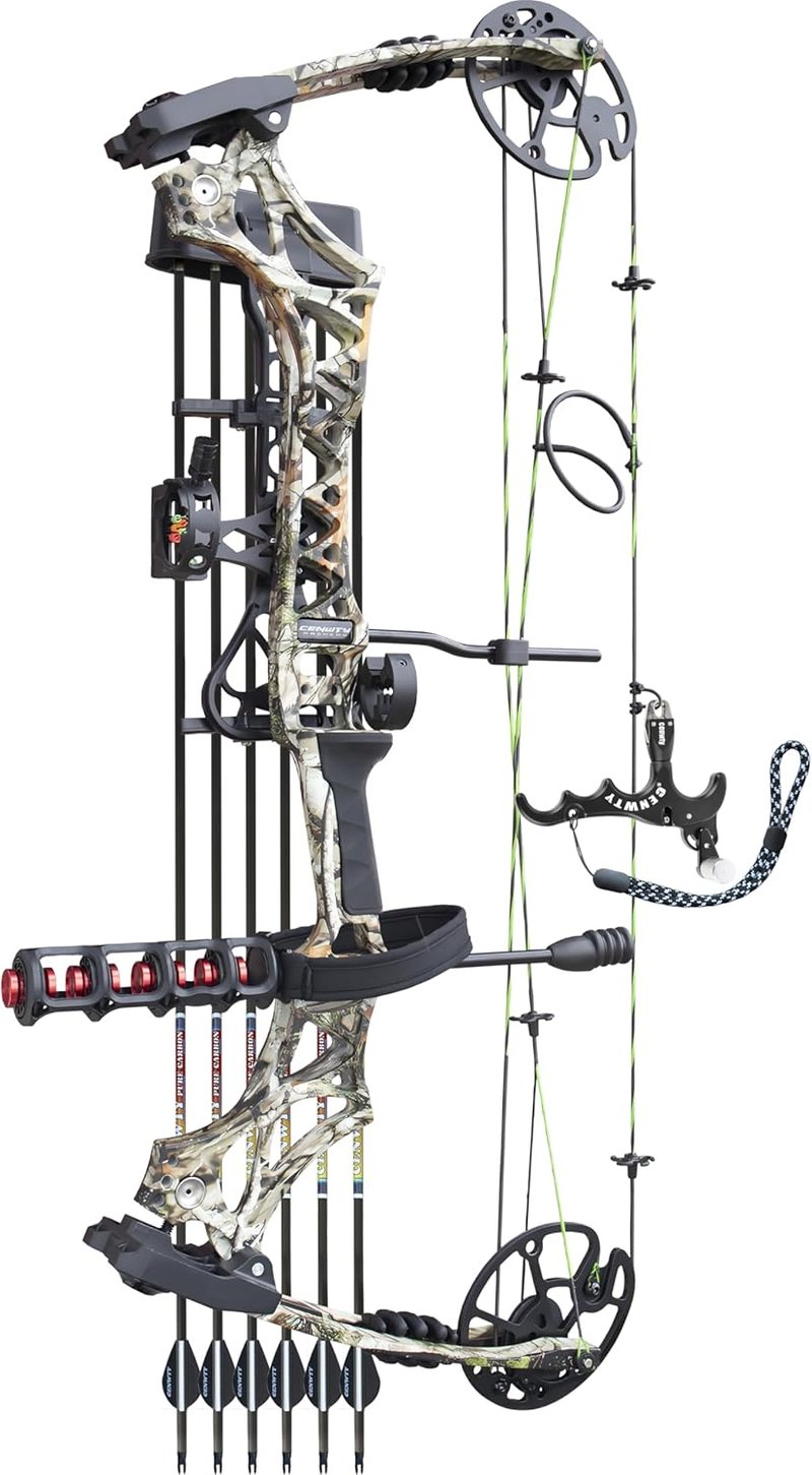 Archery Compound Bow Set - 20-70 LBS Adjustable Draw Length 19"-31" | Complete Hunting Accessories for Target Shooting