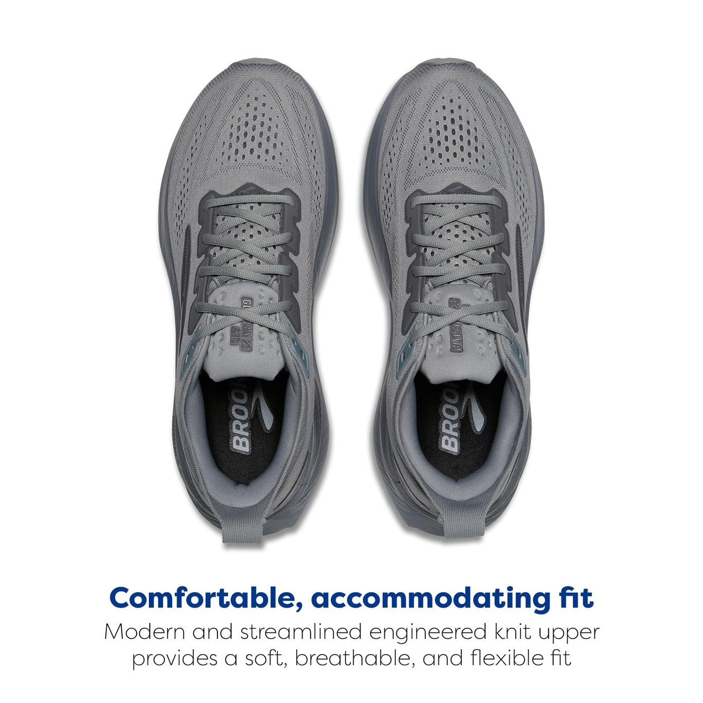 Brooks Men’s Glycerin GTS 23 Supportive Running Shoe - Grey/Blackened Pearl/Black - 10.5 Medium
