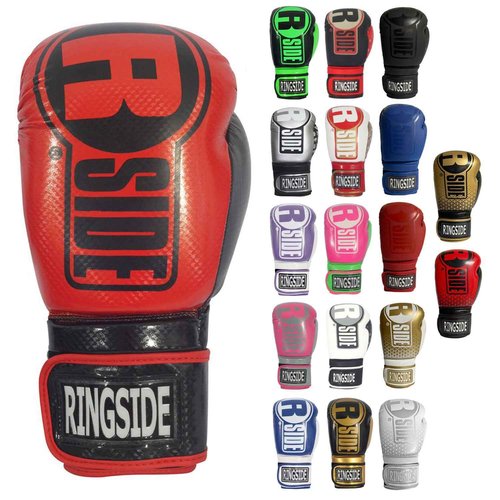 Ringside Apex Bag Gloves, IMF-Tech Boxing Gloves with Secure Wrist Support, Synthetic Boxing Gloves for Men and Women, Red and Black, S/M