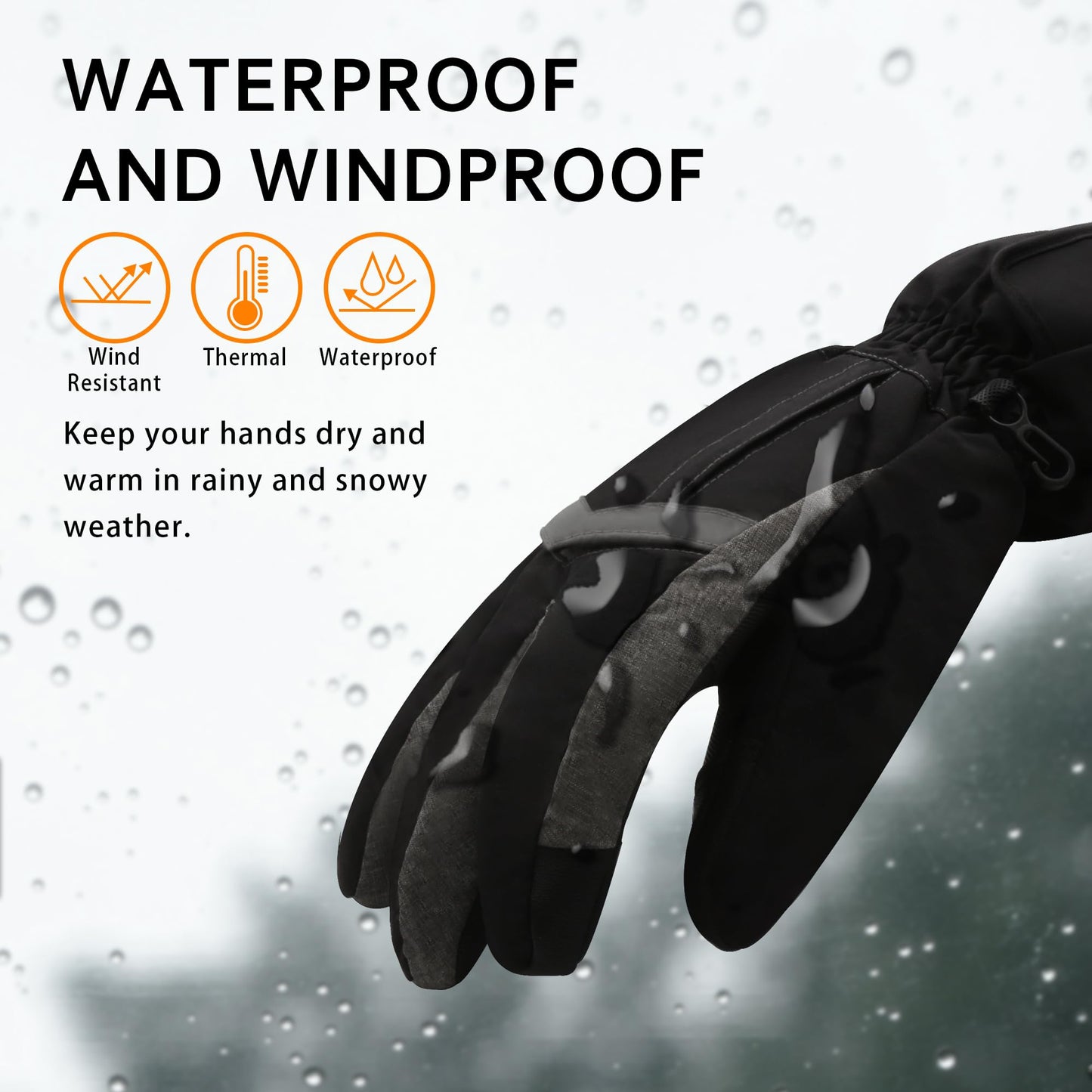 MMlove Heated Gloves, 5V 5000mAh Rechargeable Heated Gloves for Men,Electric Waterproof & Windproof Winter Motorcycle Warm Gloves with Touchscreen for Cycling Skiing Hiking Camping Working