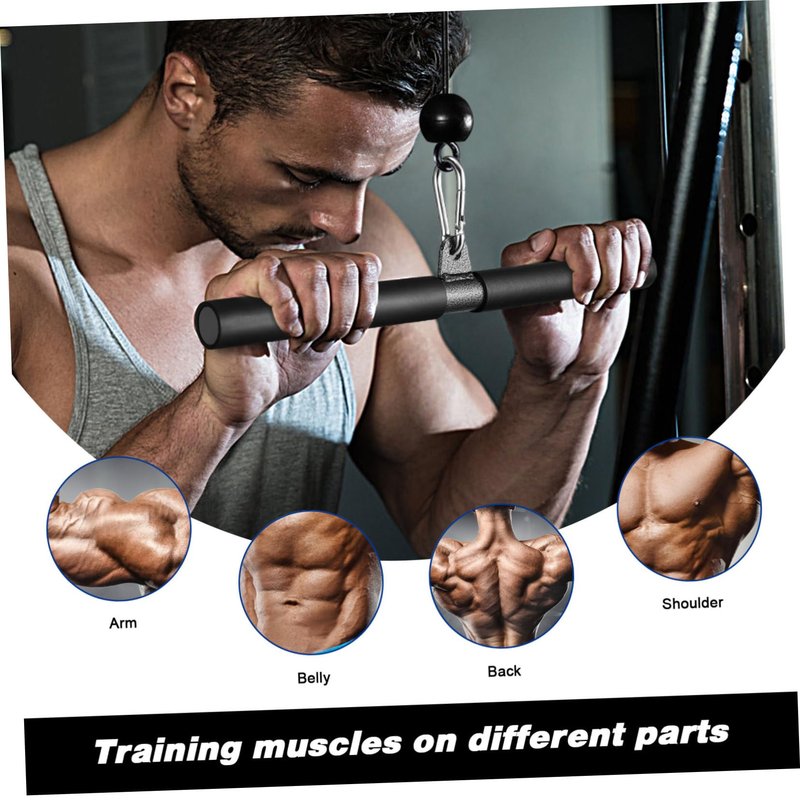 BESPORTBLE 1 Set Straight Bar Bicep Pull Bar Accessories for Home Gym