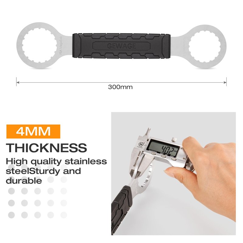 Bicycle Bottom Bracket Tool - Bottom Bracket Removal Install Tool Compatible with Shimano Hollowtech II/BB9000, BBR60,FSA MegaEvo - BB Remover with Crank cap wrench(FSA MegaEvo)
