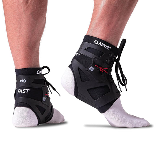 ARYSE IFAST Ankle Brace - Ankle Stabilizer For Men & Women - Great For Basketball, Volleyball, Soccer & More! (Medium, Black, Single)