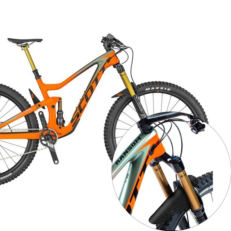 Runseaway 2Pcs Mountain Bike Fenders Front Rear Mudguard Set Compatible 26" 27.5" 29" Fat Tire MTB Mud Guards Adjustable Bicycle Frame Protection (Black)
