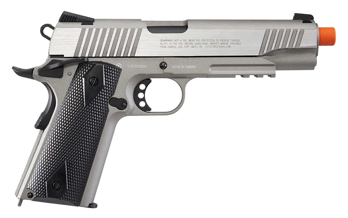 Elite Force 1911 Blowback 6mm BB Pistol Airsoft Gun, Silver/Black, 1911 TAC