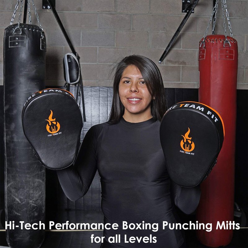 Fire Team Fit Focus Mitts (Black-Orange)