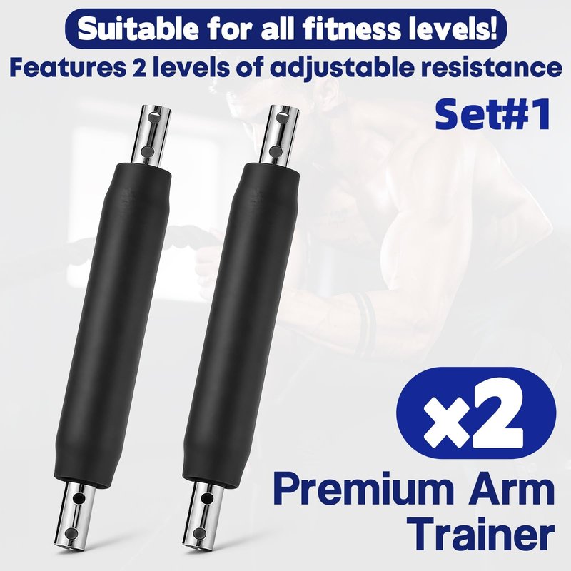 U-Shaped Chest Workout Equipment Spring Resistance Accessories, 30-66lb, 110-140lb Two Sets, Twister arm Trainer Accessories, Home Gym Accessories from Beginners to Muscle Building Strength Training