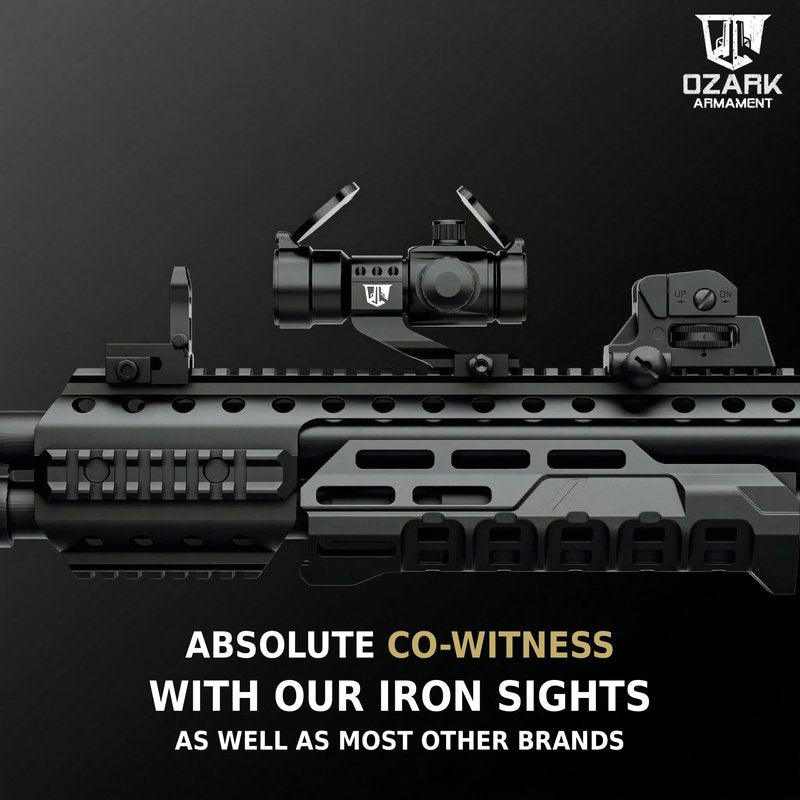 Ozark Armament A2 Rear Sight - Picatinny Iron Sights with All Metal Construction - Two Aperture Sight for Close and Precision Targets - Designed to Mount on a Picatinny Rail