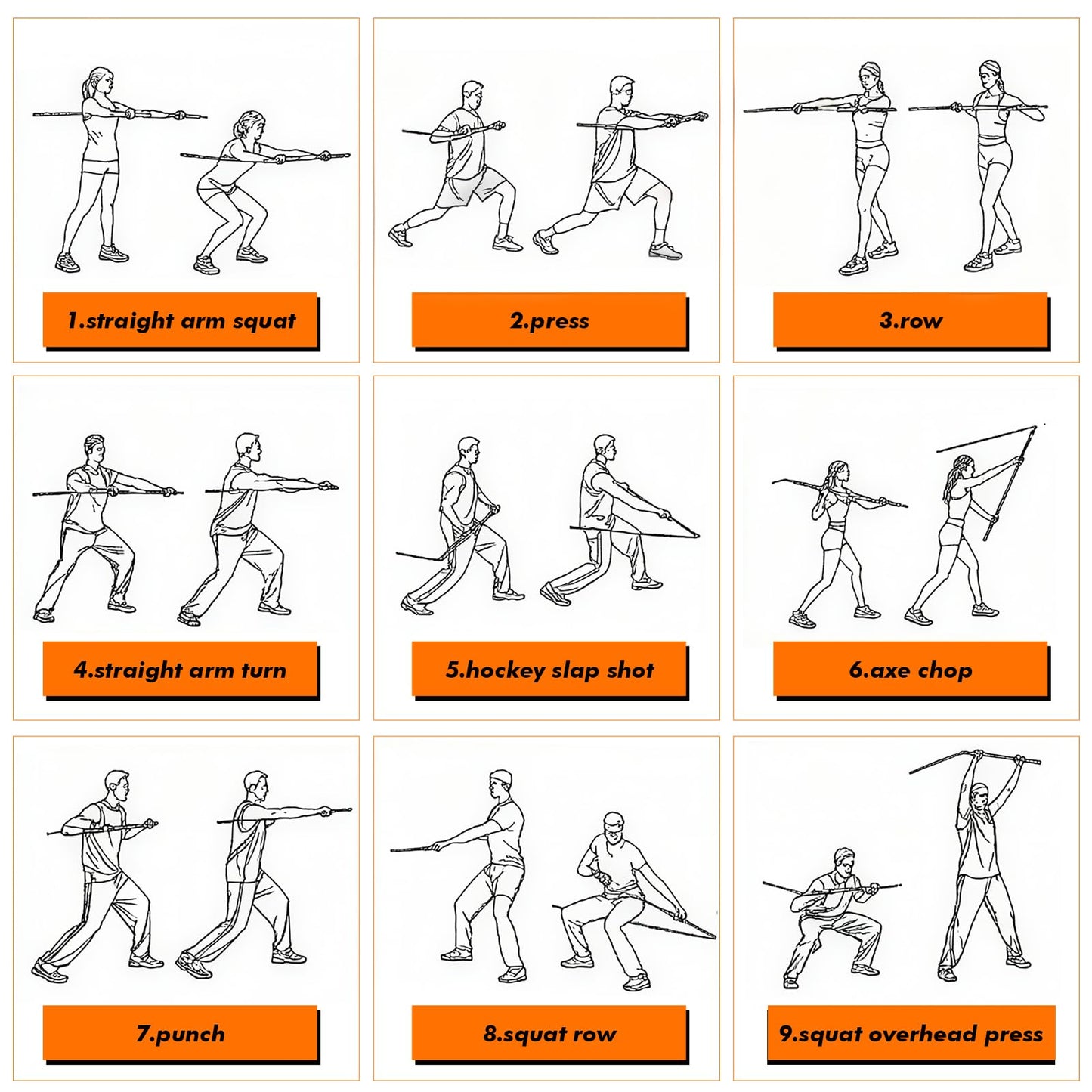 Shappy 1 Set Golf Swing Trainer Set - Sport Practice Aid System for Improving Swing Mechanics Core Strength Muscle Memory - Including Training Stick, Door Anchor, Resistance Band & Safety Strap