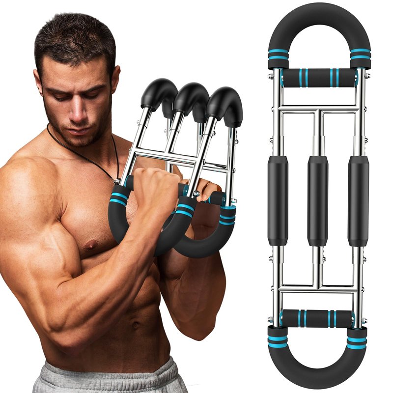 Adjustable Twister Arm Trainer with 4 Springs & Workout Guide, 12 Resistance Levels (40-110 lbs) – Portable Chest & Upper Body Strength Trainer for Men & Women, Home Gym Muscle Builder