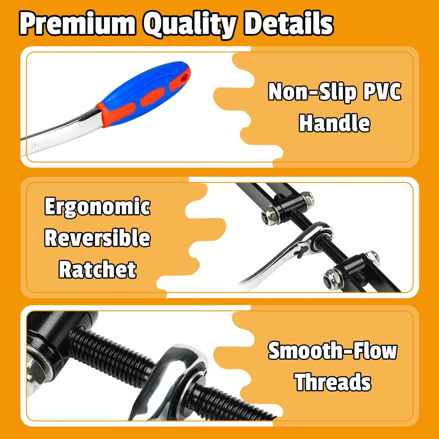 DITKOK Heavy Duty Beam Puller Tool with Iron Hooks, Wall Puller Framing Tool with Ergonomic Reversible Ratchet, Framing Puller For Mass Timber, CLT, Post & Beam, and ZIP Panels, Clamping Travel 4.53"