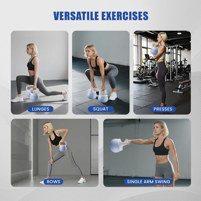 YYJO Soft Kettlebell - Kettlebell Sets Iron Sand Filled 15 LBS Weights Strength and Safety for Women and Men Workout- Color Coded