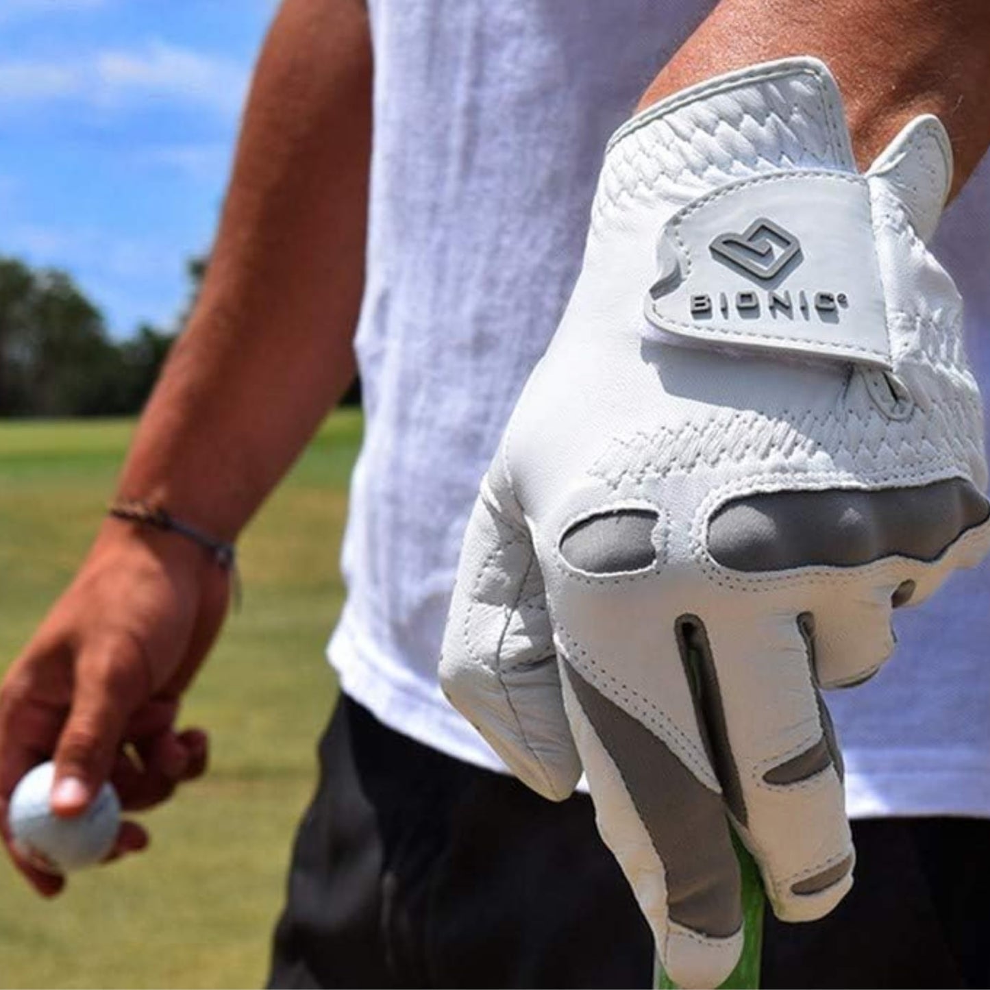 Bionic Men's Performance Grip Pro Premium Leather Golf Glove (Large, Right)