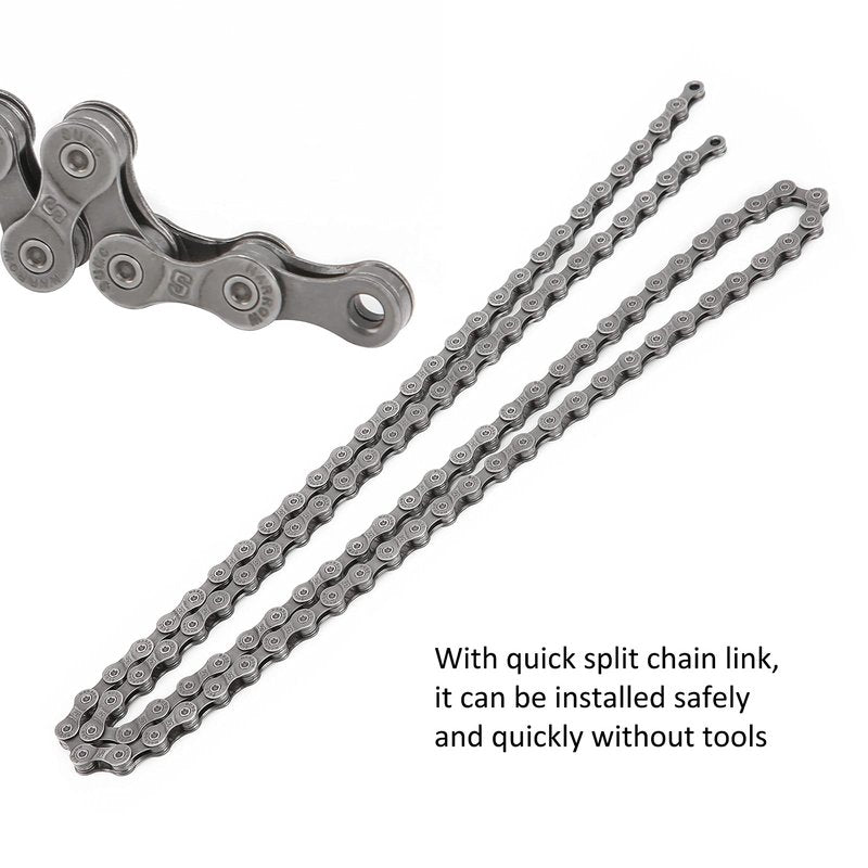 9 Speed 110 Links Chain, Hard Steel Chain with Missing Link for Mountain Road Cycling Accessory Toysandgames and Spare Parts